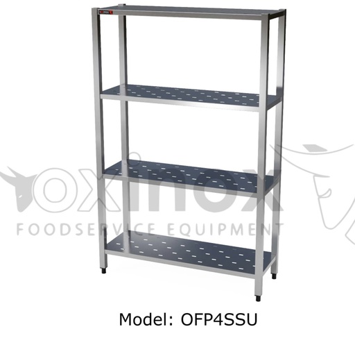 [OFP4SSU50-SP115]  Shelving Unit- Four Stainless steel tiers
