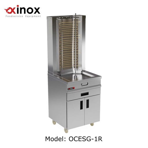 [Oxinox model OCESG-1R] Electric Shawerma Grill with base cabinet