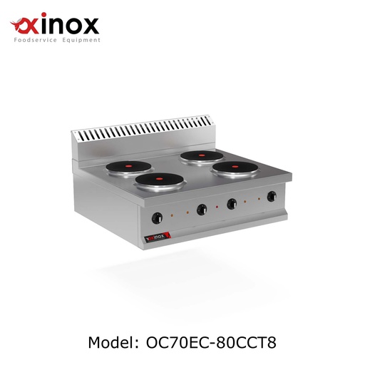 [Oxinox model OC70EC-80CCT8] Electric cooker 4 circular hot plate 