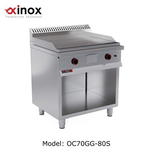 [Oxinox model OC70GG-80S] Gas grill double zone smooth cooking plate