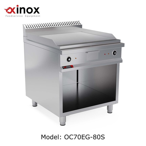 [Oxinox model OC70EG-80S] Electric grill double zone smooth cooking plate 