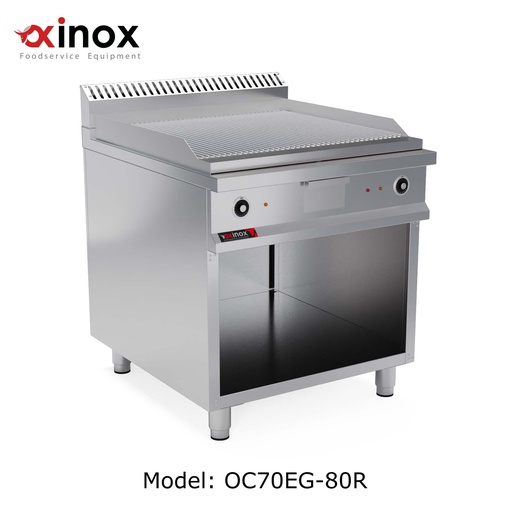[Oxinox model OC70EG-80R] Electric grill double zone ribbed cooking plate 