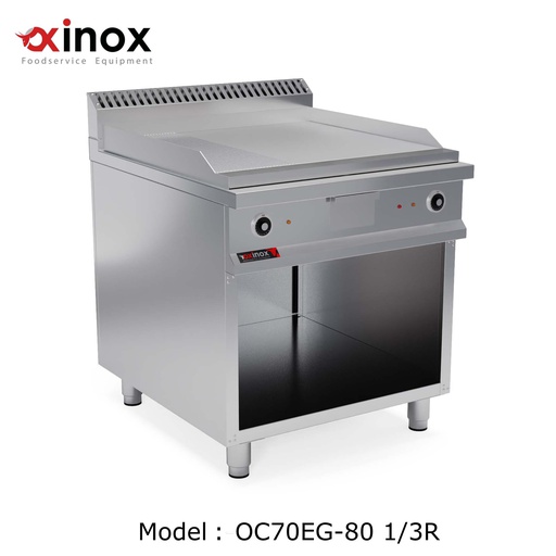 [Oxinox model OC70EG-80 1/3R] Electric grill double zone  1/3 ribbed & 2/3 smooth cooking plate
