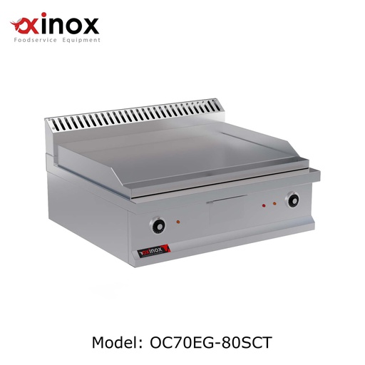 [Oxinox model OC70EG-80SCT] Electric grill double zone smooth cooking plate