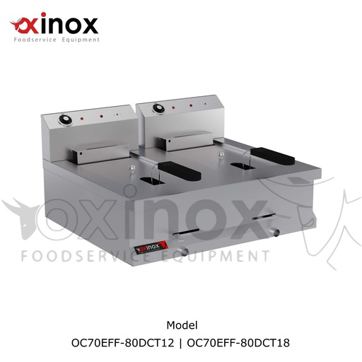 [Oxinox model OC70EFF-80DCT12] Electric Double tank deep fat fryer