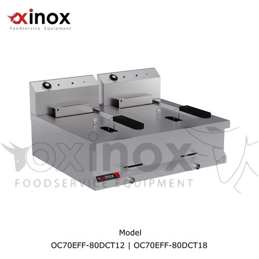 [Oxinox model OC70EFF-80DCT18] Electric Double tank deep fat fryer