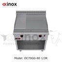 Gas grill double zone  1/3 ribbed & 2/3 smooth cooking plate