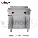 Gas grill double zone  1/3 ribbed & 2/3 smooth cooking plate