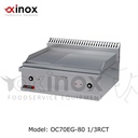 Electric grill double zone  1/3 ribbed &2/3 smooth cooking plate 