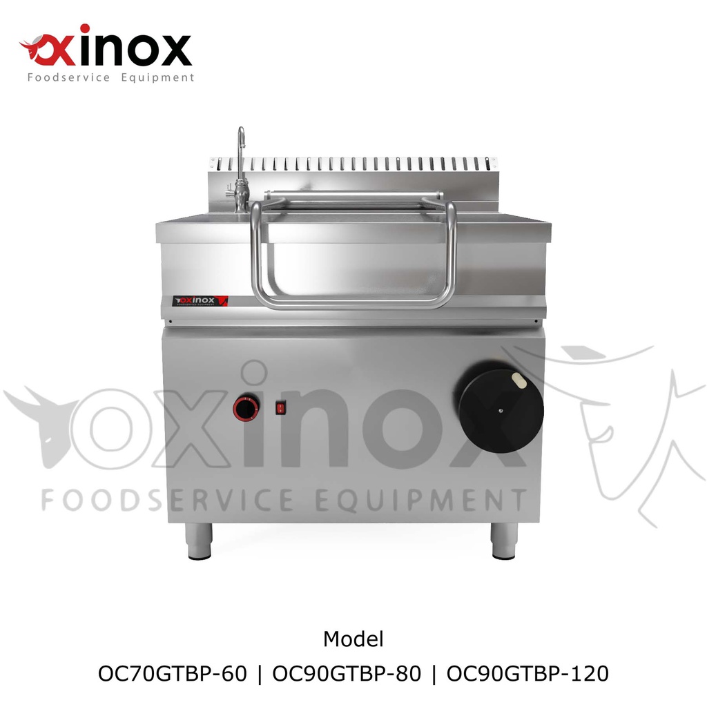Gas tilting bratt pan