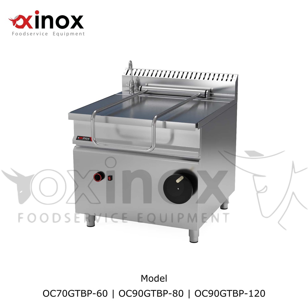 Gas tilting bratt pan