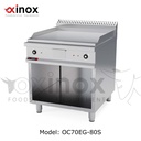 Electric grill double zone smooth cooking plate 
