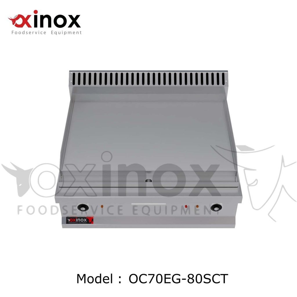 Electric grill double zone smooth cooking plate