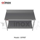 Work table with backsplash and under shelf