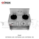 Wok Range Two burner On open cabinet