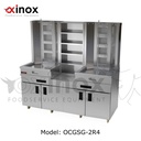 Gas Shawerma Grill with base cabinet