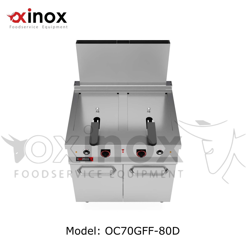 Gas double tank deep fat fryer