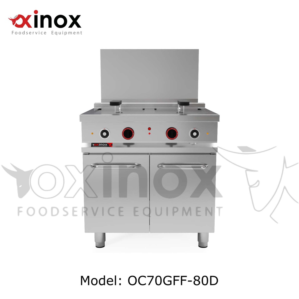 Gas double tank deep fat fryer