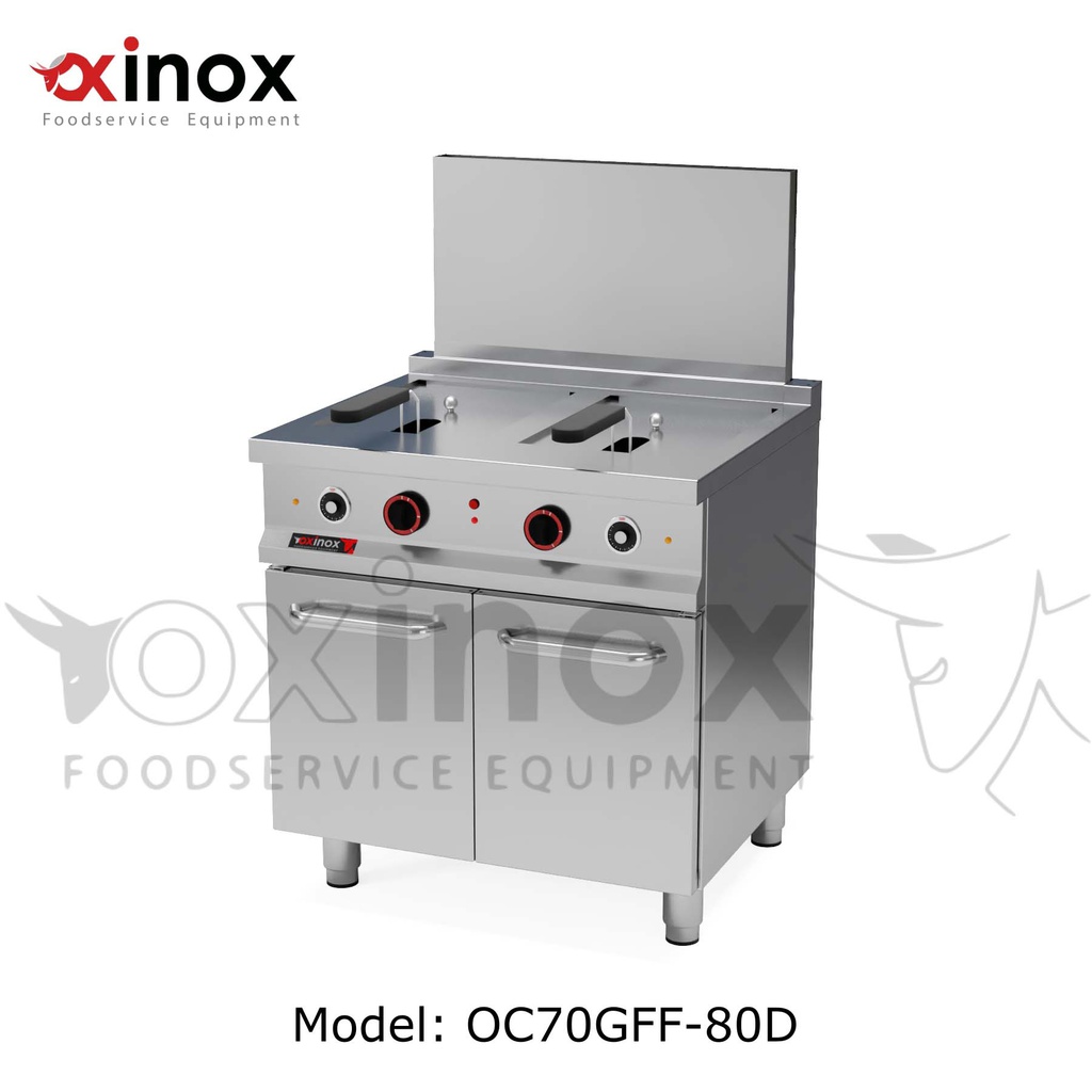 Gas double tank deep fat fryer