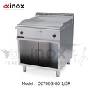 Electric grill double zone  1/3 ribbed & 2/3 smooth cooking plate