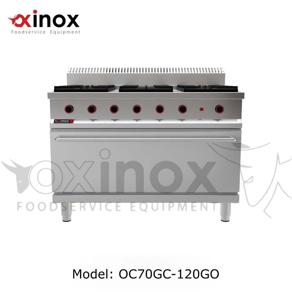 Gas cooker 6 open burners w/ maxi gas oven