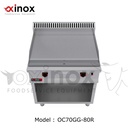 Gas grill double zone  ribbed cooking plate