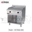 Gas grill double zone  ribbed cooking plate