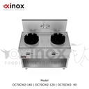 Wok Range Two burner On open cabinet