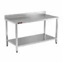 Work table with backsplash and under shelf
Dims: 1000x700x850 mm