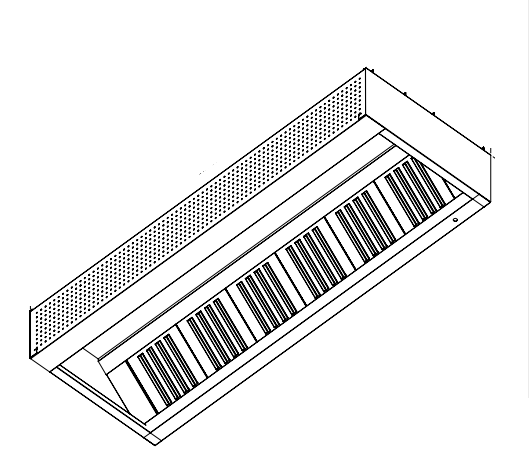 Wall Mounted Hoods-Double Skin 110
Dim : 2700x1100x420 mm