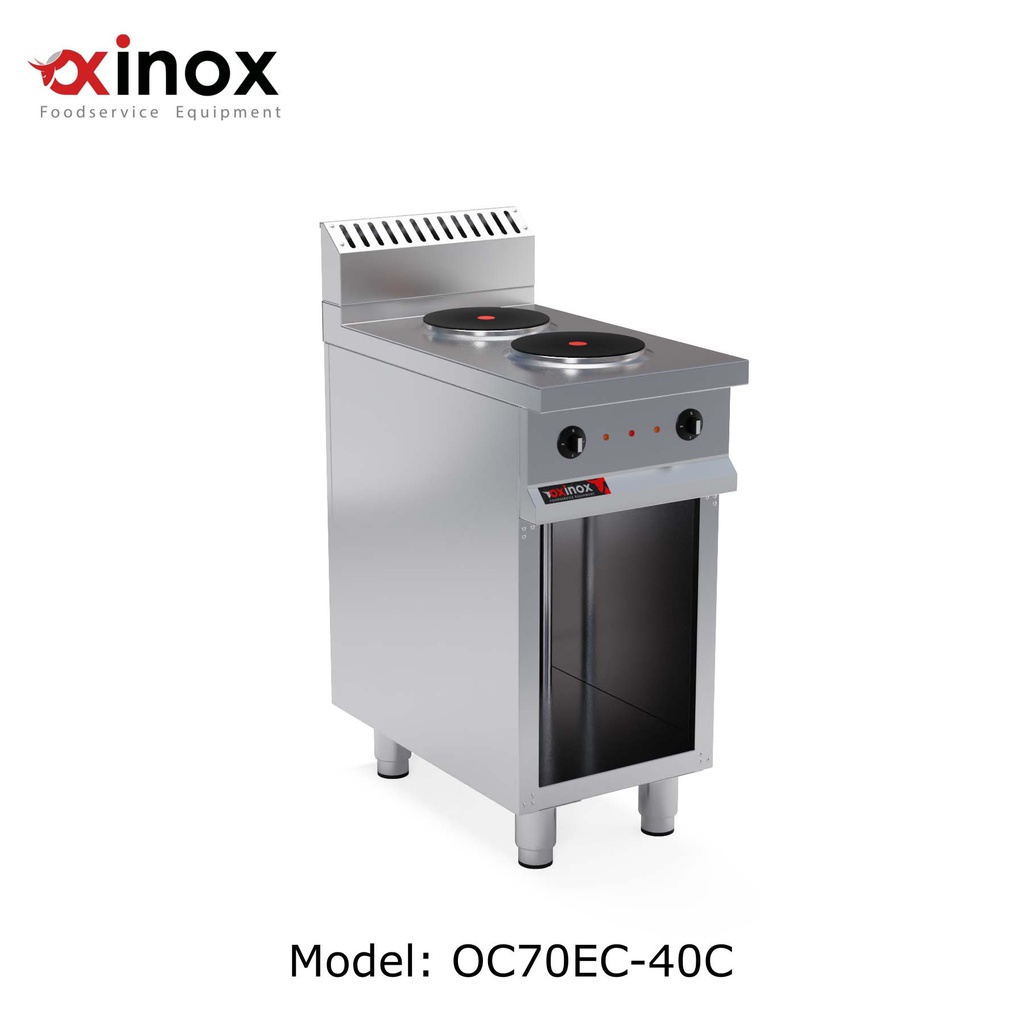Electric cooker 2 circular hot plate
Dims: 400x700x850 mm