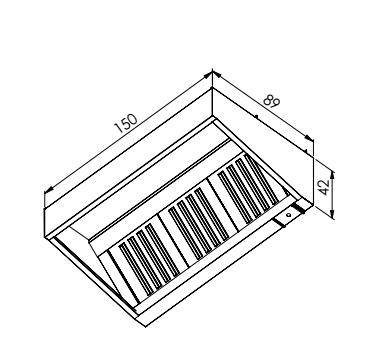 Wall Mounted Exhaust Hoods-Single Skin 110