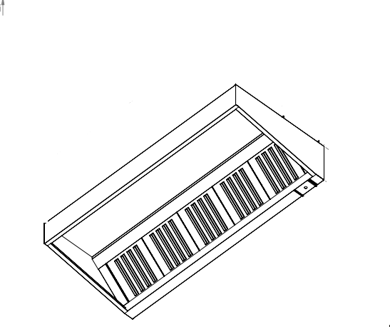 Wall Mounted Exhaust Hoods-Single Skin 110
Dimensions 2700x1100x420 mm