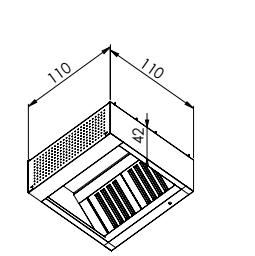 Wall Mounted Exhaust Hoods-Double Skin 110
Dim:1100x1100x420 mm