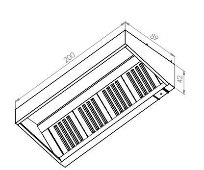 Wall Mounted Exhaust Hoods-Single Skin 90
