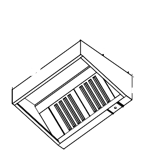 Wall Mounted Exhaust Hoods-Single Skin 90
Dimensions (1200x900x420 mm)