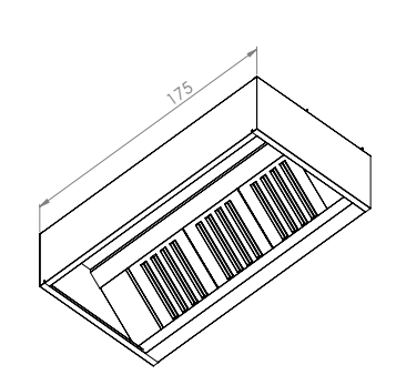 Wall Mounted Exhaust Hoods-Single Skin 100