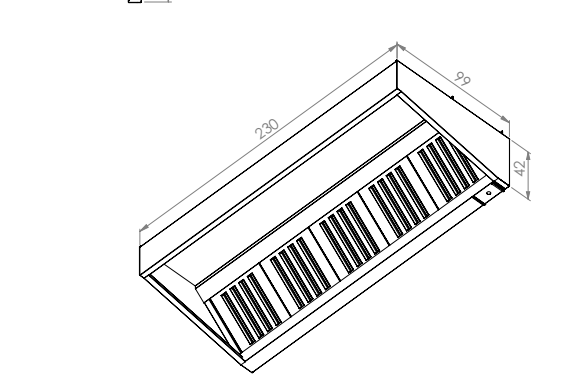 Wall Mounted Exhaust Hoods-Single Skin 100