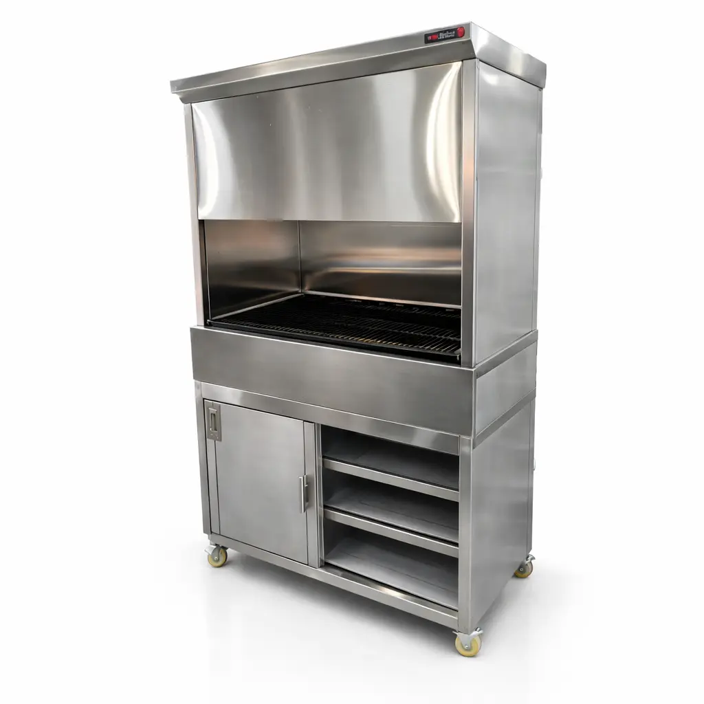charcoal barbecue grill
Dimensions (1200X700X1100/2050 mm)