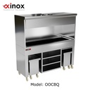 charcoal barbecue grill
Dimensions (2500X700X1100/1900 mm)