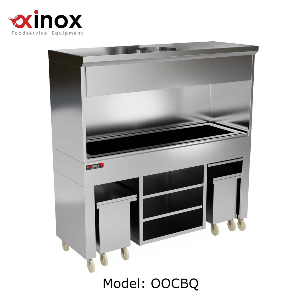charcoal barbecue grill
Dimensions (2800X700X1100/1900 mm)