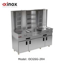 Gas Shawerma Grill with base cabinet