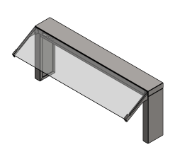 New Glass Single Side
Dimensions (1500x500x500 mm)