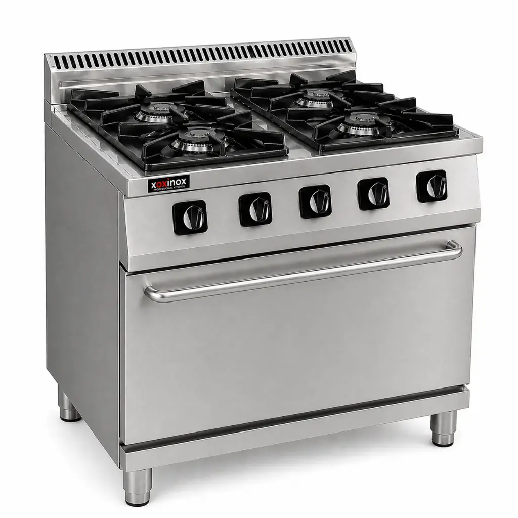 Gas cooker 4 open burners with gas oven (safety functions)
Dims: 800x700x850 mm