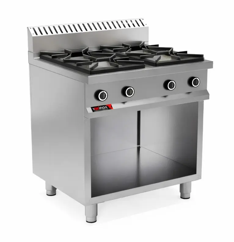Gas cooker 4 open burners (safety functions)