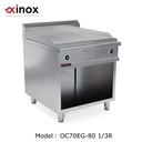 Electric grill double zone 1/2 ribbed &1/2 smooth cooking
