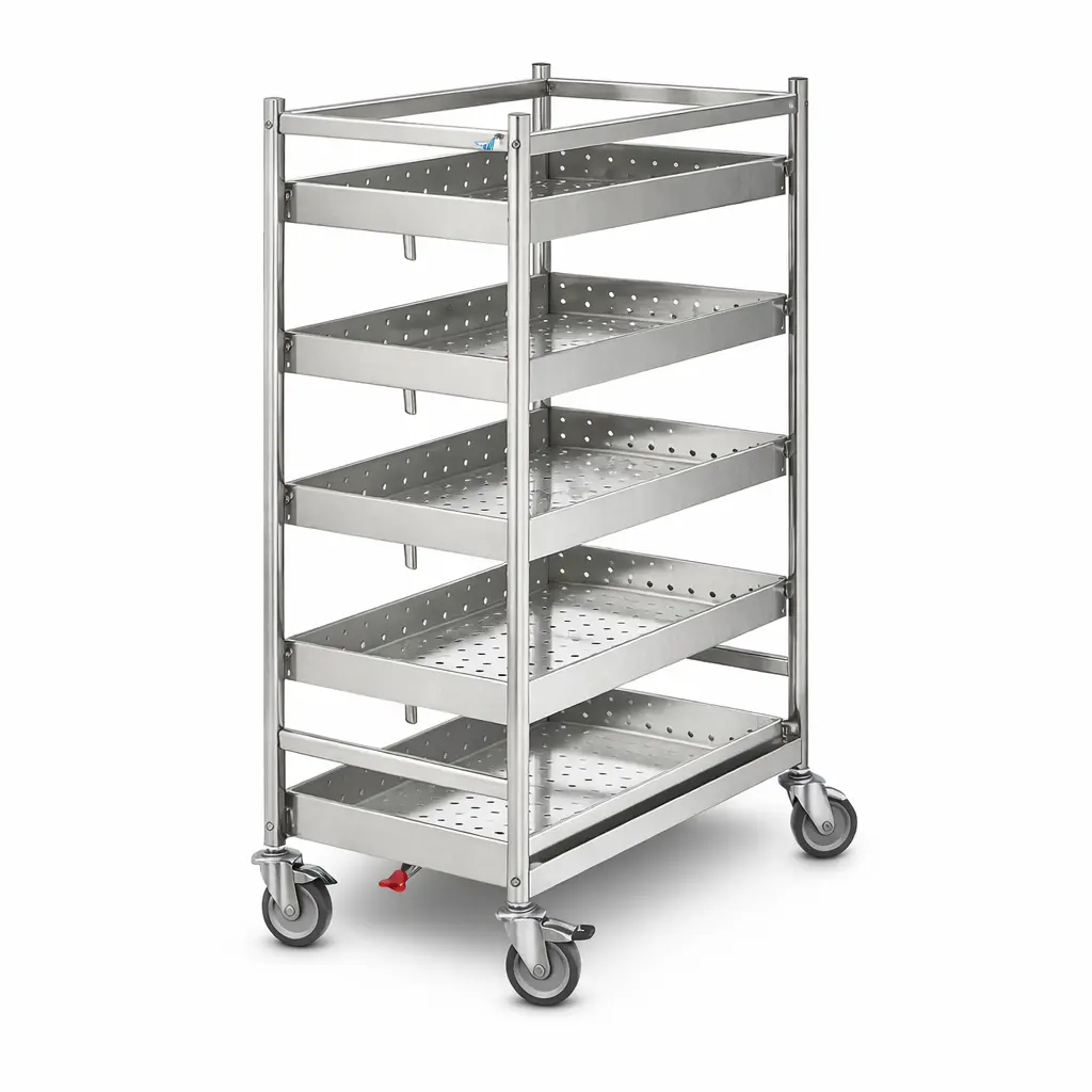Defrost Trolley
Dims: 655x625x1800 mm