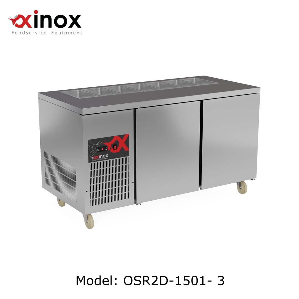 Salad Refrigerated Counter two doors
Dims: 1500x800x850 mm
