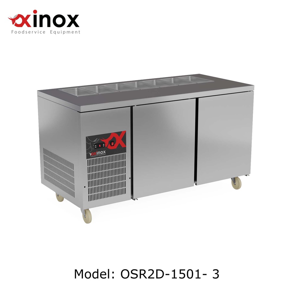 Salad Refrigerated Counter two doors
Dims: 1500x700x850 mm