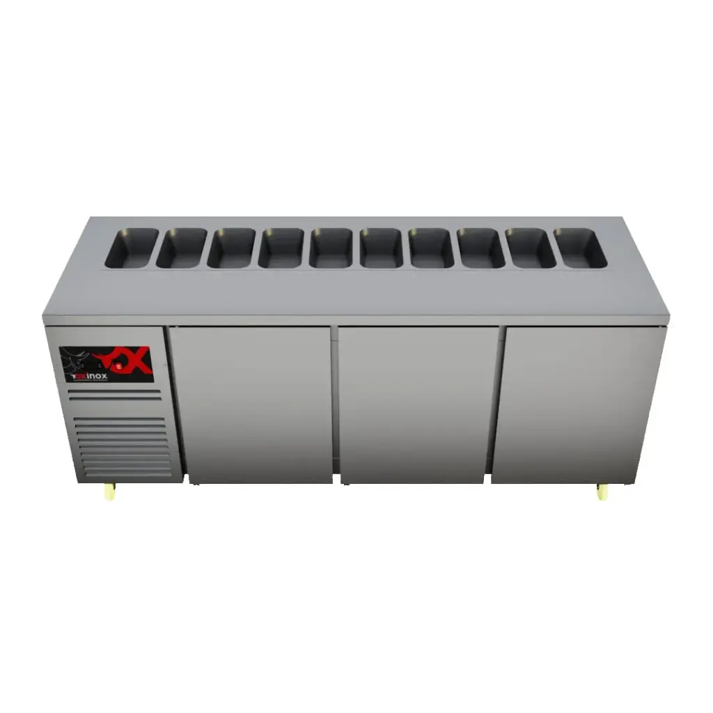 Salad Refrigerated Counter three doors
Dims: 2000x700x850 mm
